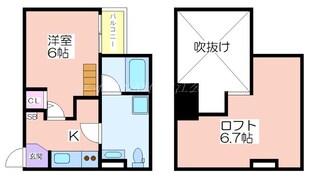 CRASTINE帝塚山東の物件間取画像